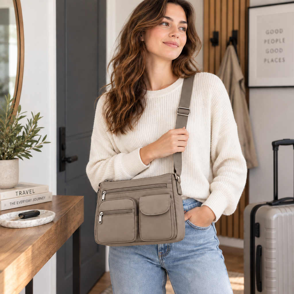 Vorqenal™ Multi-Pocket Travel Crossbody Bag image 2