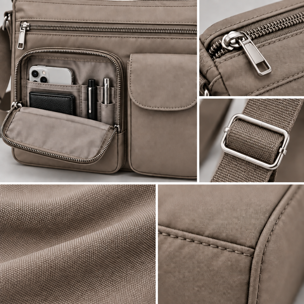 Vorqenal™ Multi-Pocket Travel Crossbody Bag image 3