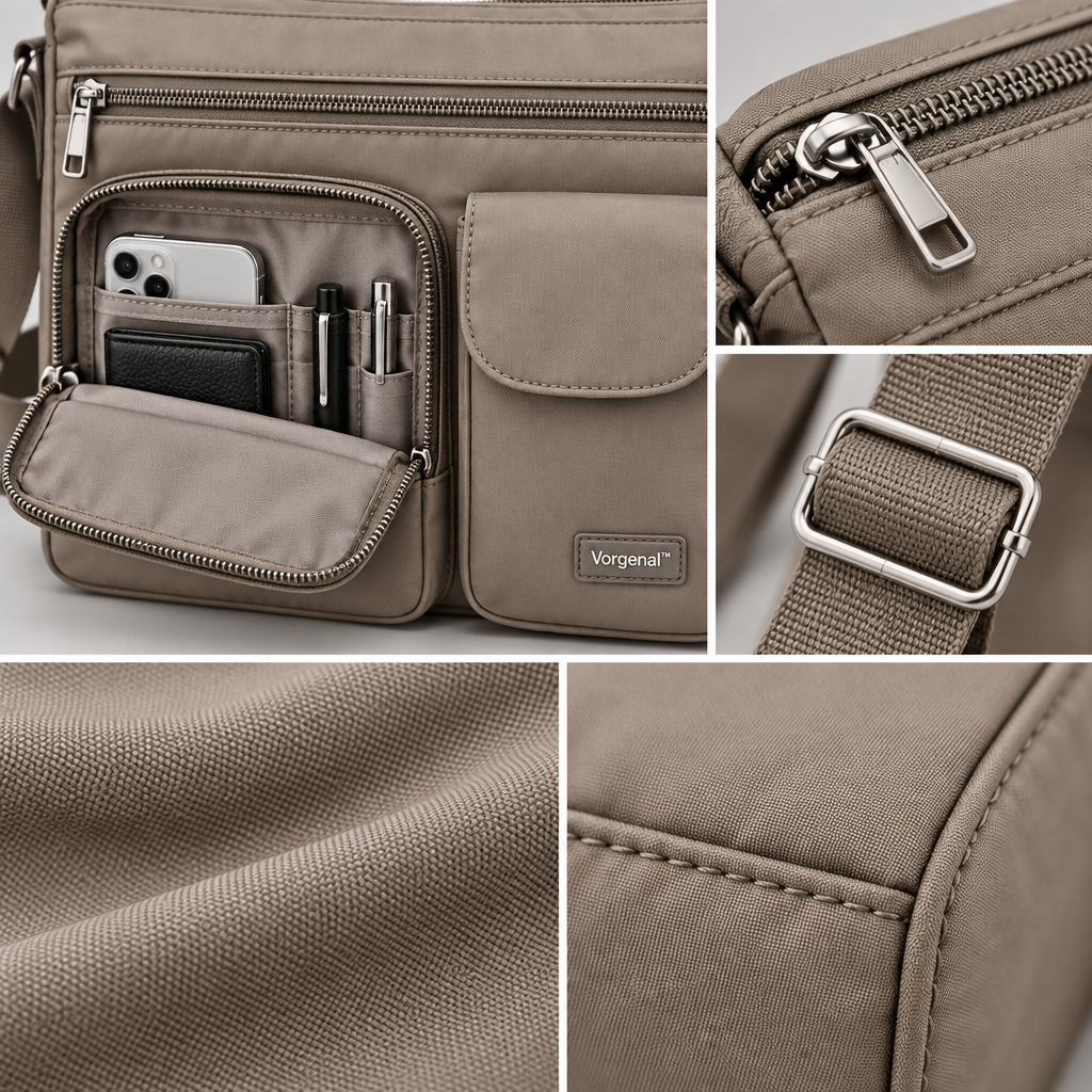 Vorqenal™ Multi-Pocket Travel Crossbody Bag main image 03