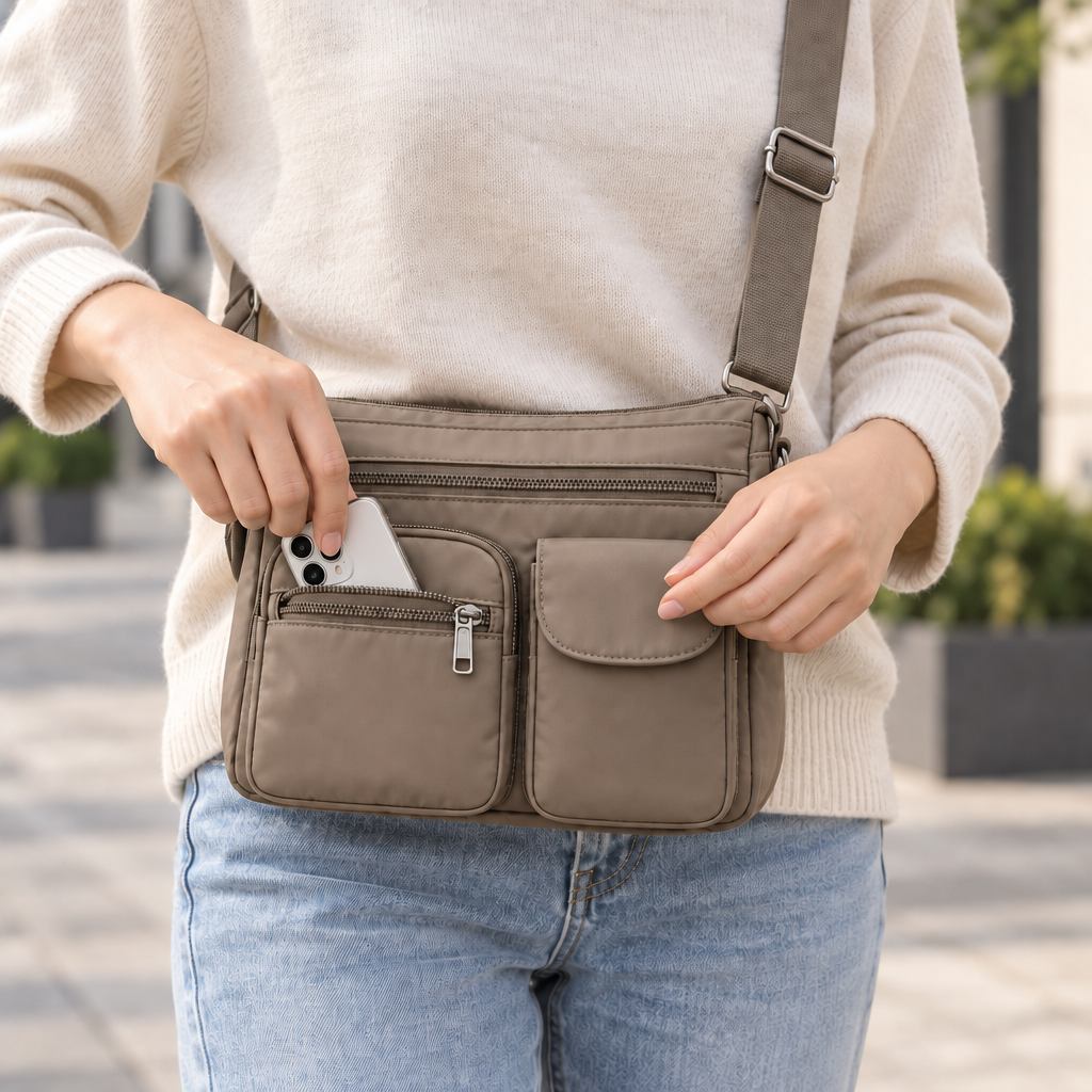 Vorqenal™ Multi-Pocket Travel Crossbody Bag image 4