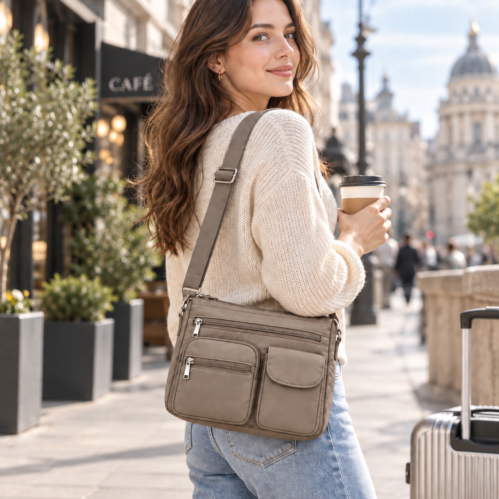 Vorqenal™ Multi-Pocket Travel Crossbody Bag image 5
