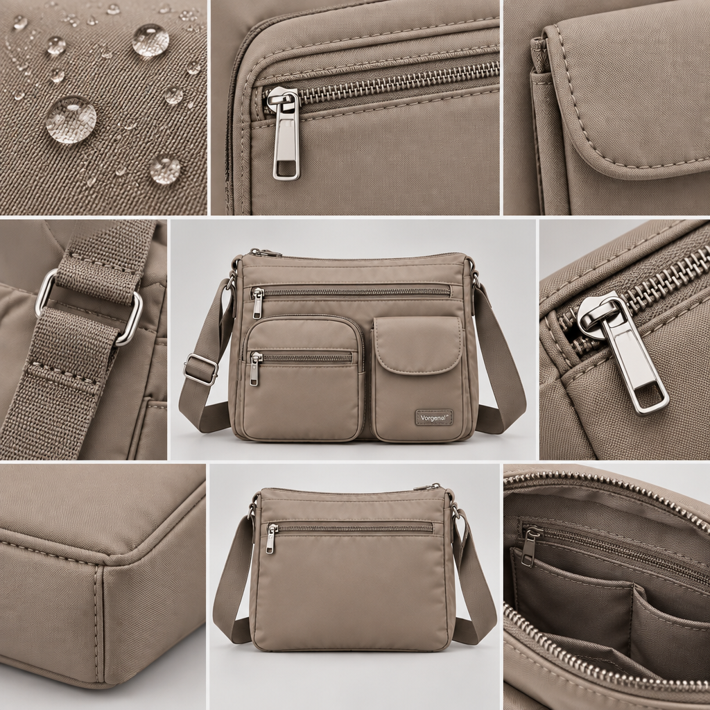 Vorqenal™ Multi-Pocket Travel Crossbody Bag main image 06