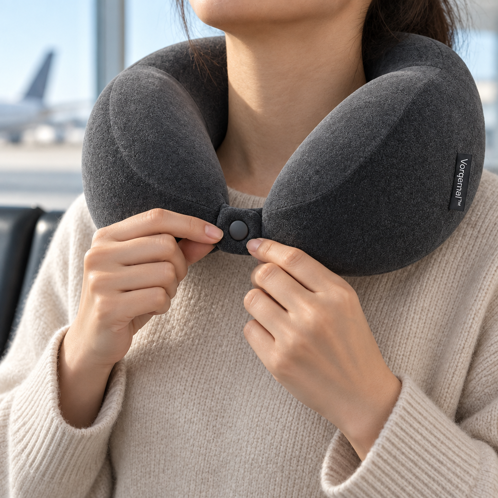 Vorqenal™ Memory Foam Travel Neck Pillow main image 04