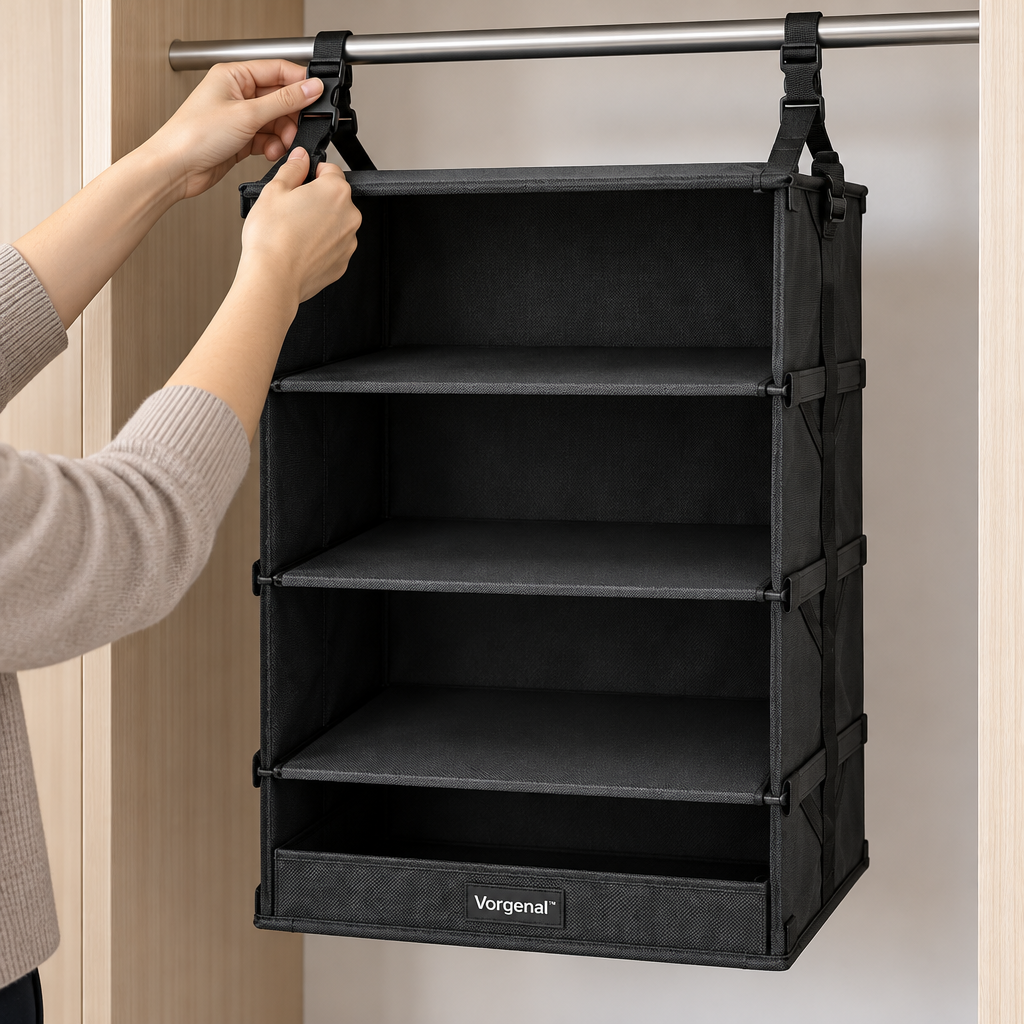 Vorqenal™ Foldable Luggage Organizer Shelf main image 04